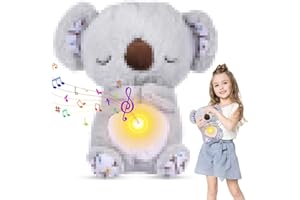 Axingqiwu Schlummer Otter Peluche, Lontra Che Respira, Peluche Che Respira, Koala Addormentato con Battito Cardiaco, Peluche Koala Compagno di Sonno