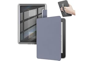 Custodia ERUNTO per Kindle Paperwhite 7" (2024), Signature e Colorsoft – Retro acrilico, chiusura magnetica con laccetto, accensione/spegnimento(Viola)