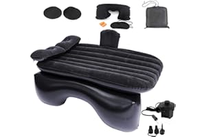 Icelus Inflatable Car Air Mattress for Back Seat of Cars Camping Bed Portable Blow Up Mattress,140×89 cm Car Travel Mattress,Car Sleeping Beds for Car Universal SUV