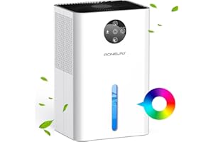 Dehumidifiers for Home, AONELAS Dehumidifier for Bedroom with Auto-Defrost and Auto-Off Function, 1.8L Small Dehumidifiers for Drying Clothes Quiet Air Dehumidifier for Bathroom Home Damp RV Closet