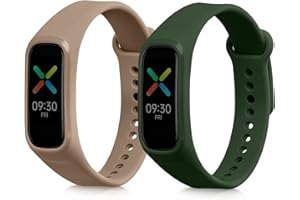 kwmobile 2 x paski do zegarka, kompatybilne z Oppo Band, sportowy pasek do monitorowania aktywności w kolorze czarnym, ciemnoniebieskim