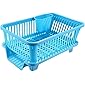 OSHOP® 3 in 1 Large Durable Plastic Kitchen Sink Dish Rack Drainer Drying Rack Washing Basket with Tray for Kitchen…