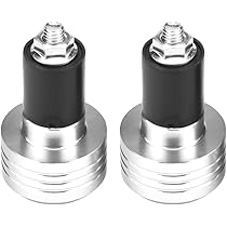 Tappi Manubrio Moto In Lega Alluminio 22mm - 2 Pezzi Nero Con Design Carbonio - Foto 7