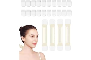 FUGLUS Confezione da 4 + 20 adesivi Patch Per Il Sollevamento Del Collo, Nastri Di Serraggio Della Pelle Del Collo, Adesivi Per Il Sollevamento Del Collo, Nastro Lifting per Viso e Collo, per Donne