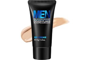 BB Cream fuktgivande foundation för män - Färgkorrigerare för felfri makeup - BB-kräm komplett - vattentät och hållbar - tonad concealer - för en naturlig hy