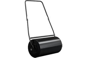 DURHAND Heavy Duty Garden Lawn Roller Push Tow Water Sand Filled 46L Equipment Manual Push Rolling Drum