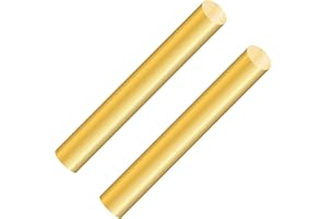 LAVMHAB Messingstab 10mm x 150mm, Massive Runde Messingstangen für DIY Handwerk (2 Stück)