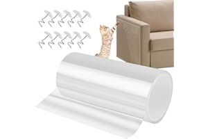 TUFA Kratzschutz Katze Folien 20 * 500cm,Kratzschutz Sofa Katze Tape,Kratzschutz für Katzen,Selbstklebend Kratzschutzfolie Transparent,Kratzfolie Anti Kratz Tape für Möbel Couch Sofa Tür Wand