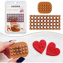 Kit 5 Tampons à Biscuits Alphabet Et Chiffres - Pour Argile, Pâte à Biscuits - BZKSER
