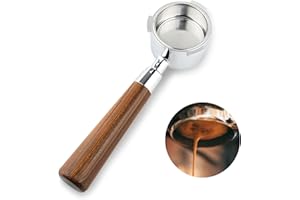 Portafiltro senza fondo da 51 mm, AolKee Portafiltro riutilizzabile per caffè, manico a tre orecchie da 51 mm, compatibile con Delonghi EC680 EC685