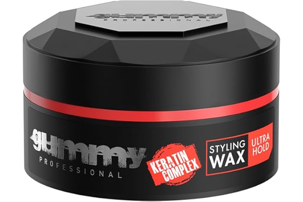 Cire Coiffante Professionnelle Ultra Fixation Gummy 150 ml - Cire capillaire forte tenue & brillance - Pour hommes & femmes - Sans alcool avec vitamine B5