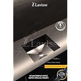 Lavisse Bal Peteği Dokulu &Ccedil;elik Eviye 40x50 (45x55) - 10Yıl Garanti -Siyah- Tezgah Altı&amp;&Uuml;st&uuml; - Sifon Set Dahil