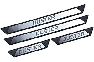 GRONGU Plinthes pour Auto, Accessoires de Style Intérieur de Protecteur de Seuil de Porte de Voiture en Acier Inoxydable, pour Dacia Duster II 2018-2022