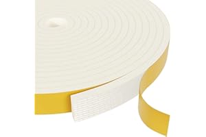 SHOCHX Samoprzylepna taśma uszczelniająca do drzwi i okien, 10 mm (szer.) x 6 mm (śr.) / 10 m (dł.) uszczelka do drzwi, samoprzylepna uszczelka okienna, gumowa uszczelka piankowa, ochrona przed kolizją