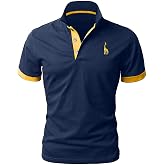 liupmwe men s cotton short-sleeve polo shirt plain basic golf t-shirt giraffe embroidery summer
