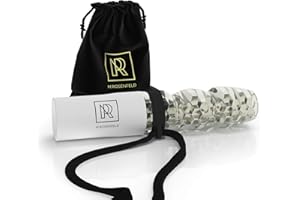 M. ROSENFELD Premium Personal Boquilla para Cachimba – Boquillas para Shisha Exclusiva Echa a Mano con Resina de Panal de Abeja Rara – Incluye Banda para el Cuello de Cuero y Bolsa para Transportar.
