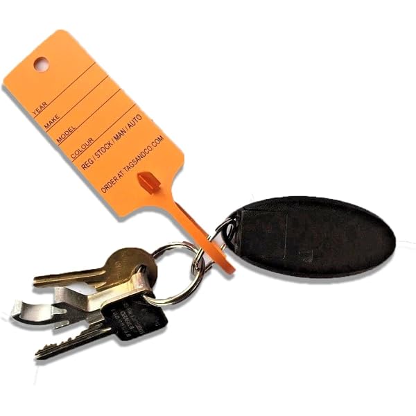 200 Étiquettes PVC Pour Clés + Porte-Clés + Marqueurs - Organisation Voiture, Moto, Bagages - Jaune