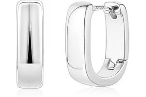 YADOCA Kolczyki damskie, srebro próby 925, kreolki, srebrne/złote, hipoalergiczne srebro wysokiej próby, grube małe kreolki, prezenty dla kobiet i