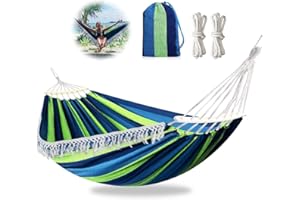 Gohytal Amaca da campeggio, portatile, 280 x 150 cm, doppia amaca da campeggio, portata fino a 300 kg, ultraleggera, con moschettone/corda/borsa per il trasporto per giardino, interno