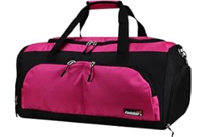 foolsGold Large Sports Holdall Duffel Bag - Black/Pink