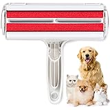 Djurhårsborttagare, luddrulle för hundhår och katthår återanvändbar, luddborste för djurhår, för soffa, säng, matta ... (Vit)