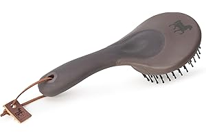 Animalon Mähnen- & Schweifbürste fürs Pferd | Mähnen- und Schweifkamm für Pferde | Mähnenbürste zum Kämmen vom Pferdehaar | Pferdepflege Zubehör (Braun)