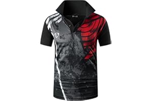 jeansian Hombre Sport Dry Fit Deportiva tee Shirt Tshirt T-Shirt Manga Corta Tenis Golf Bowling Camisetas LSL133