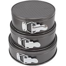 Set Di 3 Tortiere In Acciaio Inox Antiaderente - 16 Cm X 5 Cm - Per Torte Compleanno, Matrimonio, Pane - Sicure E Senza Tossine