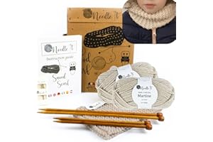 Needle It® Kit de punto para principiantes con agujas de tricotar - Snood para tejer uno mismo - Para niños o adultos - Idea de regalo - Ocio creativo -