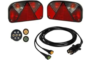 FKAnhängerteile Aspöck Multipoint 2 - kit d'éclairage - 7 broches - Principal longueur de câble de 5 mètres