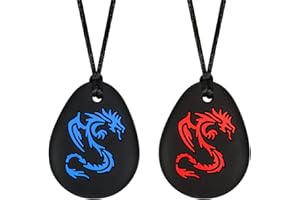 CLDY Kaukette für Kinder, 2 Stück sensorische Kauketten, Beißring aus Silikon BPA-frei, Autismus-Spielzeug für Jungen und Mädchen, Kauanhänger aus Silikon, perfekt für Kinder mit ADHS und Beißende