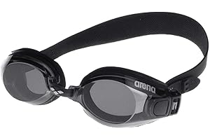 arena Lunettes de Natation Zoom Neoprene, Lunettes de Natation Unisexe pour Adultes avec Larges Verres, Protection UV, Pont de Nez Ajustable, Joints en Néoprène, Utilisable avec Lentilles de Contact