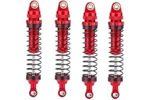 DILWE Amortisseur RC, pièces de mise à niveau de l'amortisseur de 1/10 voiture RC en alliage compatibles avec SCX10 D90, 4PCS(100mm)