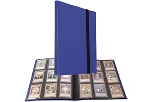 Senbeeda 360 segregator na karty - 20 stron wodoodporna kieszeń na karty, segregator kart Po, duży album na karty kolekcjonerskie do Fortnite, YU-Gi-Oh (niebieski)