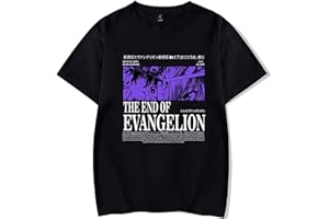 flowereyes Uomo Donna Anime Maglietta The End of Evangelion Cartoon Manica Corta Girocollo Camicetta Ikari Shinji Ayanami REI T-Shirt