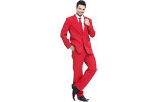 U LOOK UGLY TODAY Homme Costume Party Suit de Noel Coupe Normale Costumes de Fête Camaïeu y Compris Le Pantalon et la Cravate