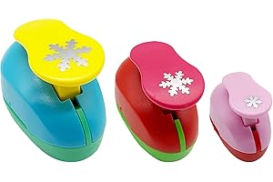 EYLKEUP Perforatrice fiocco di neve, Decorativa Perforatrice con Motivo,Punzoni d Carta per biglietti di auguri, album di ritagli, etichette regalo, produzione fotografica, Colore Casuale…