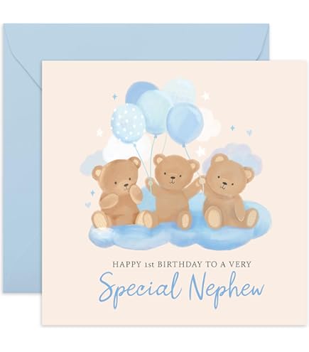 Juvenile Birthday Card Age 1 Grandson - 9 X 6 Inches, C80114