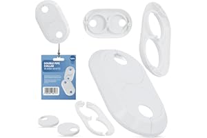 INSTALGURU Doppia rosetta da 16 mm, copertura per tubo per radiatore, doppio tubo, colore bianco, manicotto per tubo di riscaldamento, accessorio per impianti di riscaldamento centralizzato