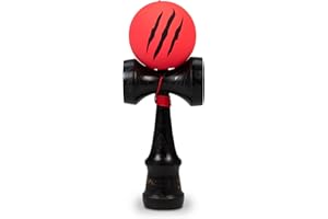 Bestial Wolf Ashi, Kendama bois d’hêtre, noir avec boule rouge avec la griffe