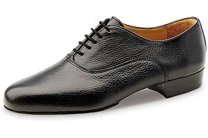Werner Kern Hommes Chaussures de Danse 28034 - Cuir Noir - Extra Large - 2,5 cm Ballroom