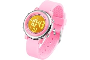 VenSten Kids Digital Sport Waterproof Watch for Girls Boys, Kid Sports Outdoor LED Electrical Watches with Luminous Alarm Stopwatch Child Wristwatch