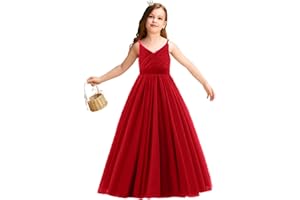 NNJXD Abito da Ballo da Cerimonia per Ragazza di Fiori Abito da Ballo Principessa Taglia 5-15 Anni