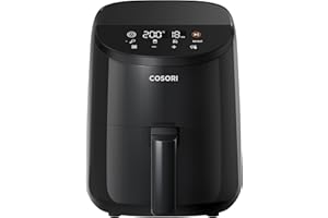 Cosori Freidora de Aire 2L, Air Fryer Compacta con Pantalla Táctil Intuitiva, 900W, 30 Recetas en Línea, Freidora sin Aceite Apta para Lavavajillas, Ahorrar Energía en Silencio, Negro