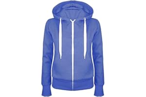 Fashion Star Womens Zip Up Fleece Knit Mini Sweatshirt Hoody