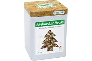 ‎TEALAVIE TEALAVIE - Wintertee - Apfel-Marzipan-Strudel | frischer Apfelstrudel mit Vanille | 100g Dose loser Grüner Tee