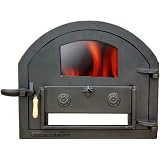 Puerta para horno de leña de Fundición con cristal - Sistema anti-humos  patentado - Hornos de Leña