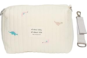 LUQEEG Ensemble de Pochettes pour Biberon à Langer, Trousse de Toilette à Fermeture éclair, Pochette de Rangement Portable pour Articles de bébé, Convient pour Les Voyages, Les Vacances (Dinosaure)