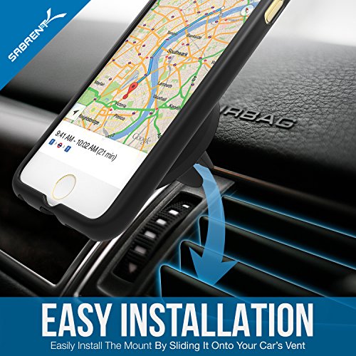 Sabrent Auto-Halterungen - Magnetische Universal-KFZ Smartphone Halterung fÃ¼r LÃ¼ftungsgitter (Air Vent) geeignet fÃ¼r ihre Handy: iPhone, Samsung, LG, Nexus, HTC, Motorola, Sony, oder GPS-GerÃ¤te, sowie andere Smartphones GerÃ¤te (CM-MGHB)