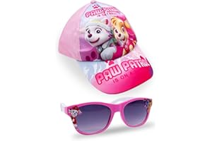 MIOTLSY Cartoon Sonnenhut Mädchen, Baseball Cap und Sonnenbrille Kinder Set Verstellbare UV Schutz Kappe Kinder Jungen ab 3 JahrenJahren